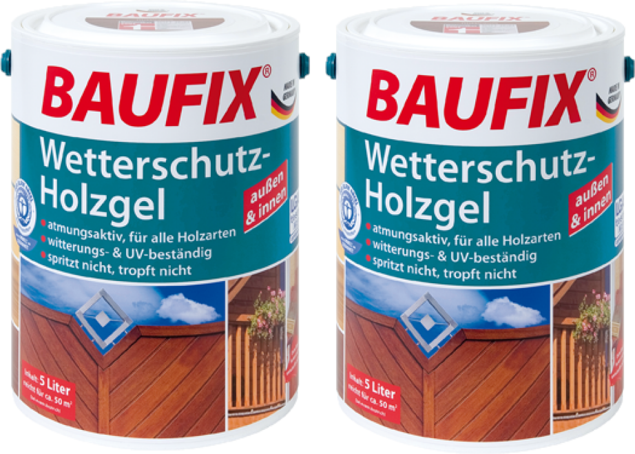 Wetterschutz-Holzgel nussbaum 5 L 2-er Set
