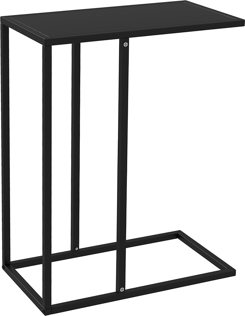 Thumbnail - Beistelltisch Couchtisch in C-Form, Sofatisch Nachttisch mit Stahlgestell