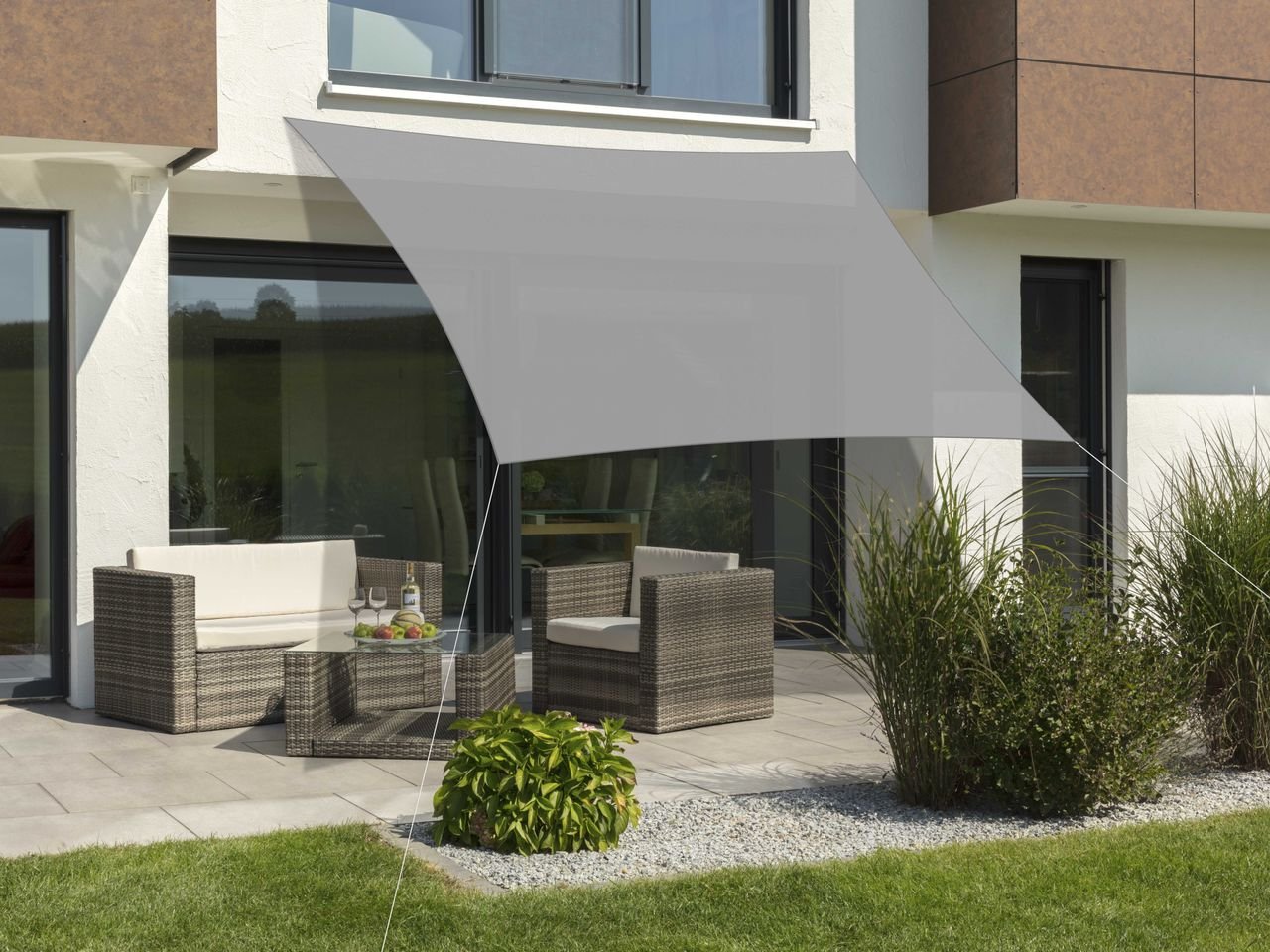 Schneider Sonnensegel LANZAROTE, ca. 360 x 360 cm, silbergrau