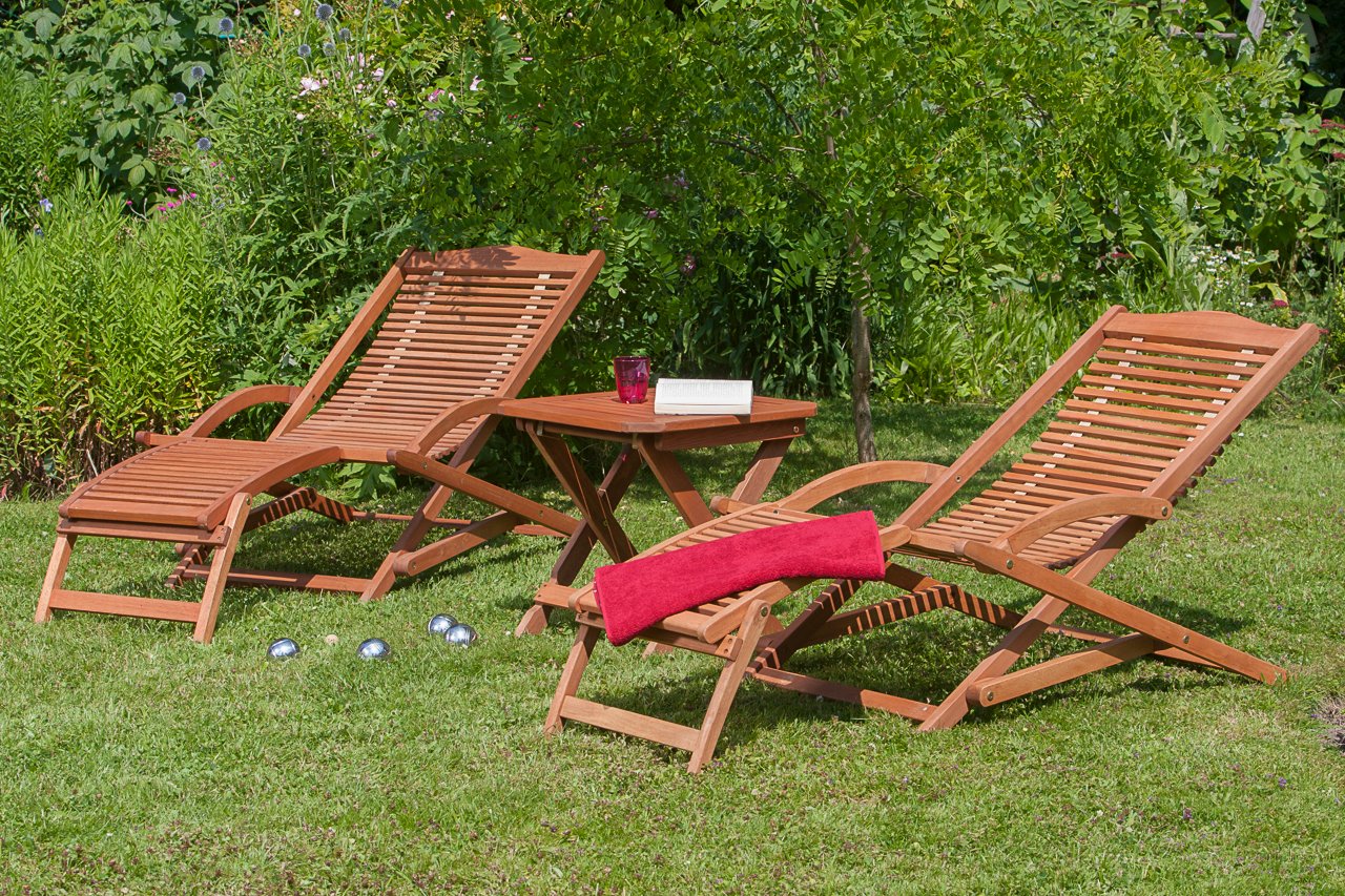 Copa Cabana Set 3tlg. 2 Schwungliegen, Hocker