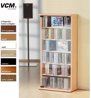 CD/DVD Regal Vetro - weiß
