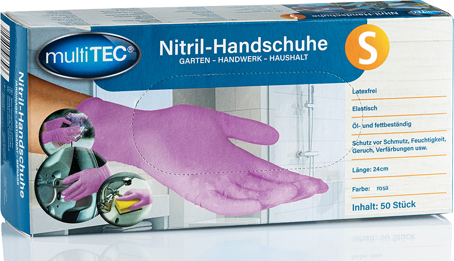 Nitril-Einweghandschuhe, Rosa, Größe S - 400er-Pack