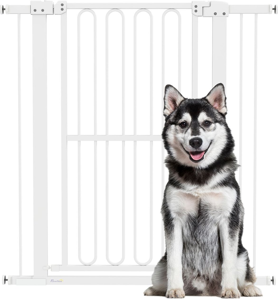 Thumbnail - Türschutzgitter Hund, 76-104 cm Absperrgitter ohne Bohren, Treppengitter Weiß