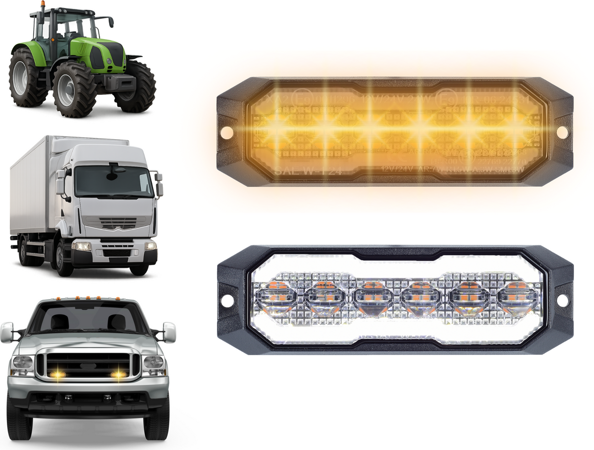 Berger & Schröter | 2er Set LED Frontblitzer mit Positionslicht weiß