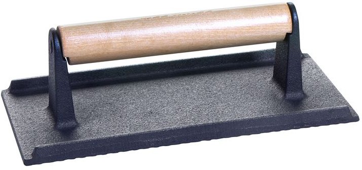 Paella World Gusseisen Grillpfanne mit Holzgriff 21x11x7 cm 1,1 kg robust und langlebig