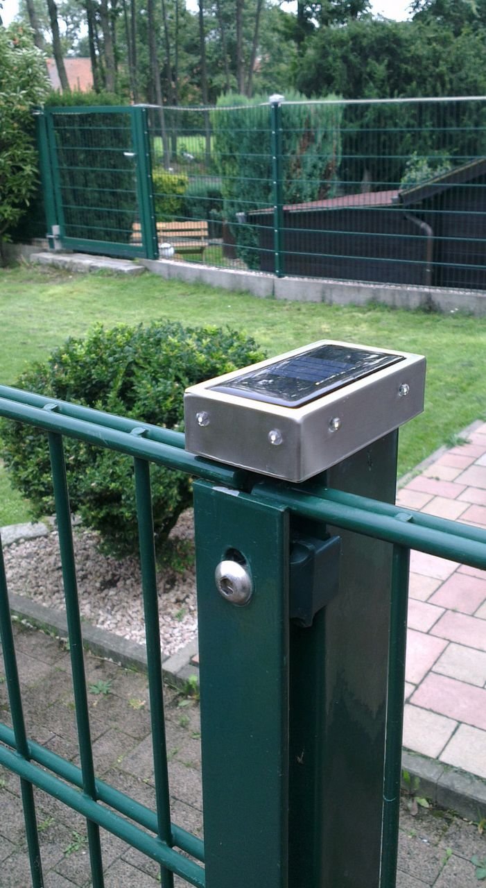 LED-Edelstahl Metallzaunabdeckung 2er Set