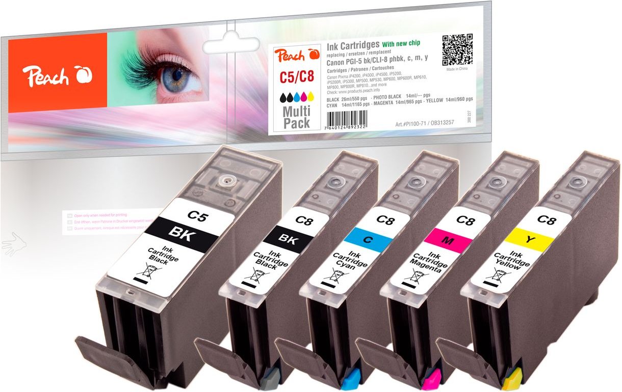 Spar Pack Tintenpatronen ersetzt Canon PGI-5, CLI-8