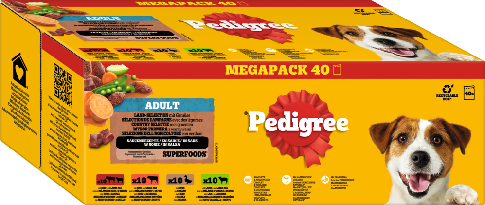 Adult Portionsbeutel in Sauce Farm Selektion mit 4 Varietäten 40x 100g