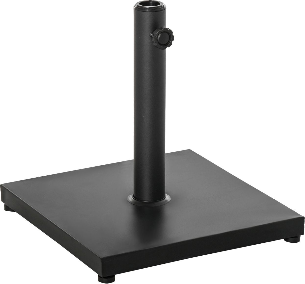 Schirmständer 11 kg Ständer Schirm Ø30/35/38 mm Metall + Zement Schwarz 40 x 40 x 43 cm