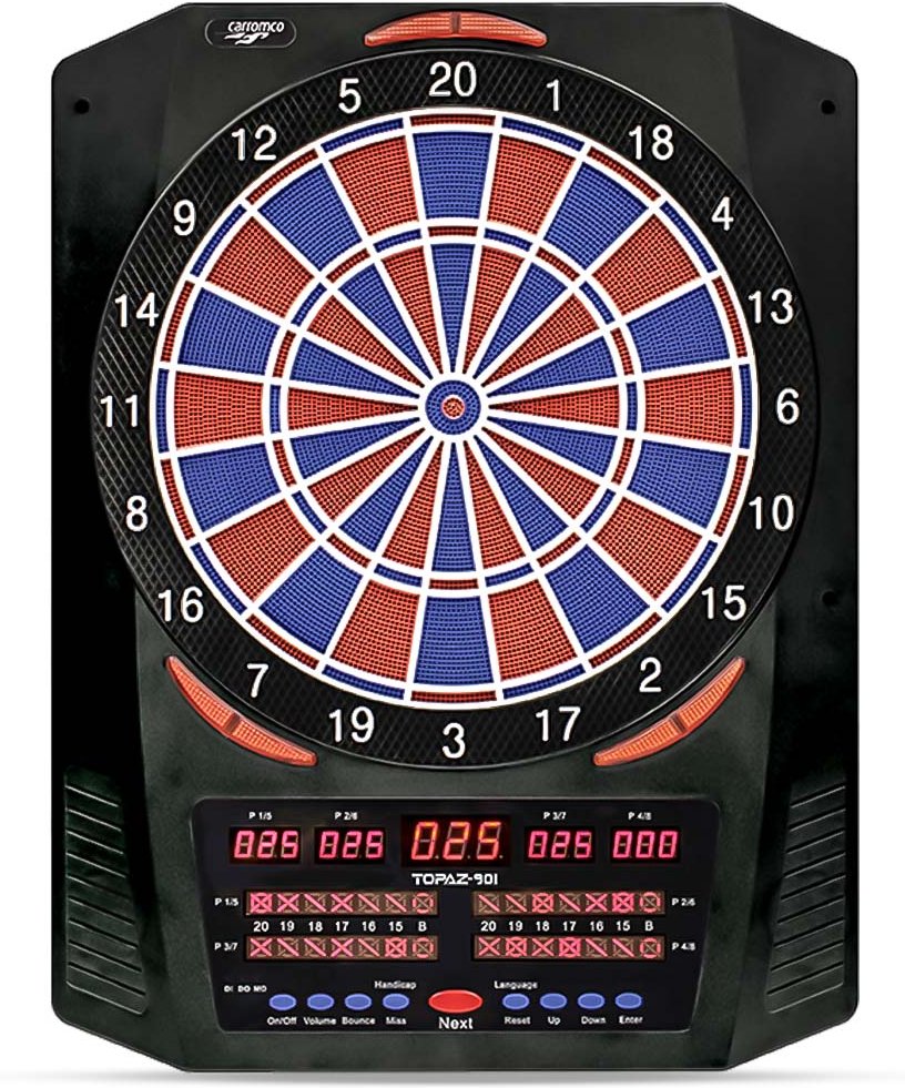 ELEKTRONIK DARTBOARD TOPAZ-901, MIT ADAPTER, 2-LOCH ABSTAND