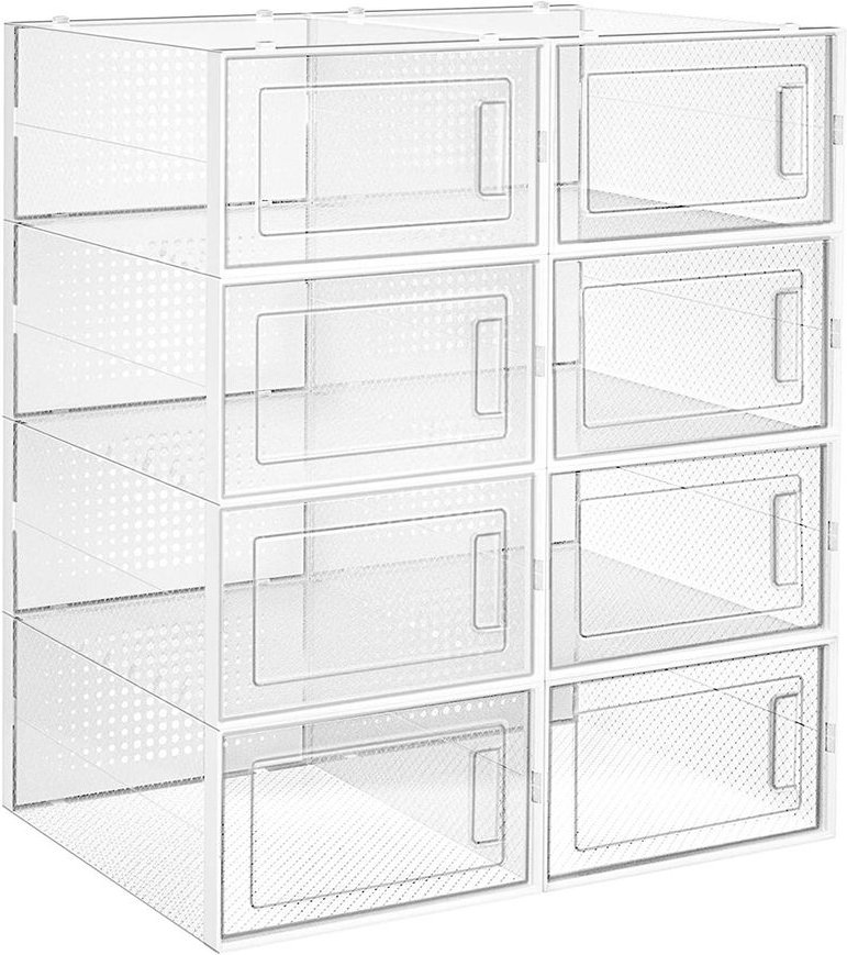 Faltbare Schuhboxen 8er Set