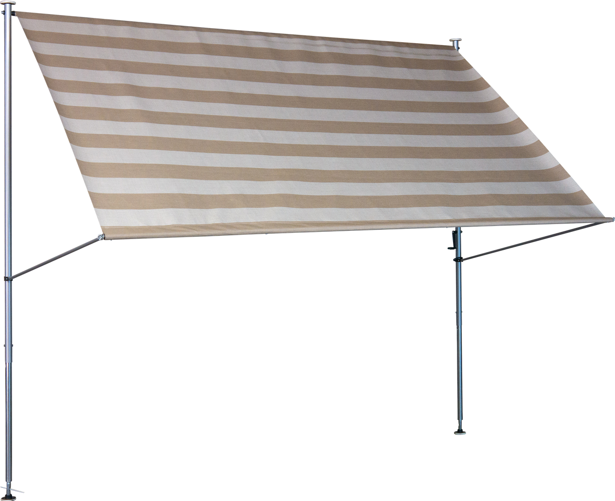 Thumbnail - Klemmmarkise Premium 250 cm Streifen taupe