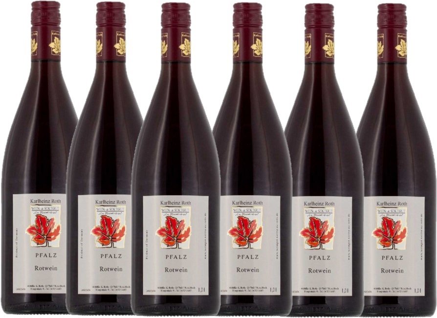 Weingut Karlheinz Roth & Sohn GbR Rotwein QbA halbtrocken 2023 - 6er Karton