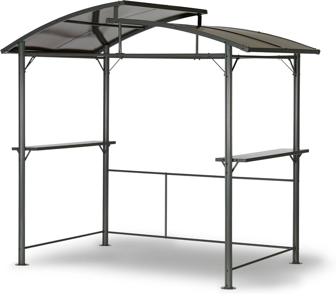 Thumbnail - Profi-Grillpavillon mit Polycarbonat-Dach, ca. 2,45 x 1,5 m - Anthrazit