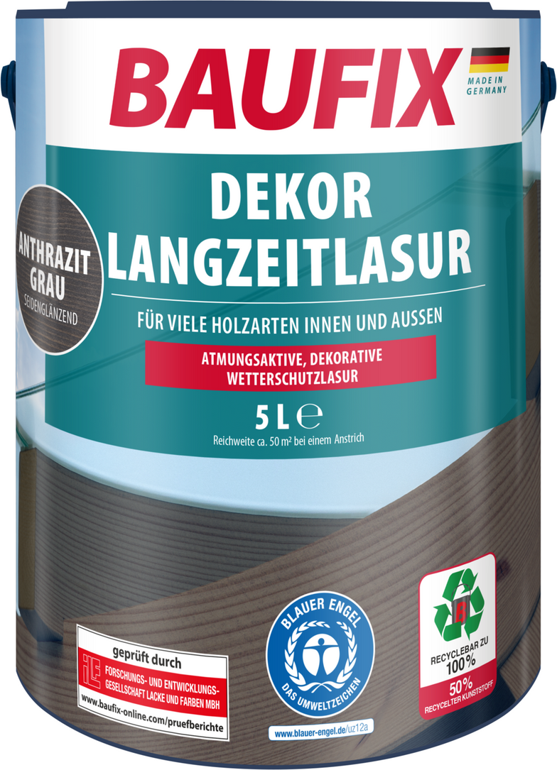 BAUFIX Dekor-Langzeitlasur anthrazitgrau