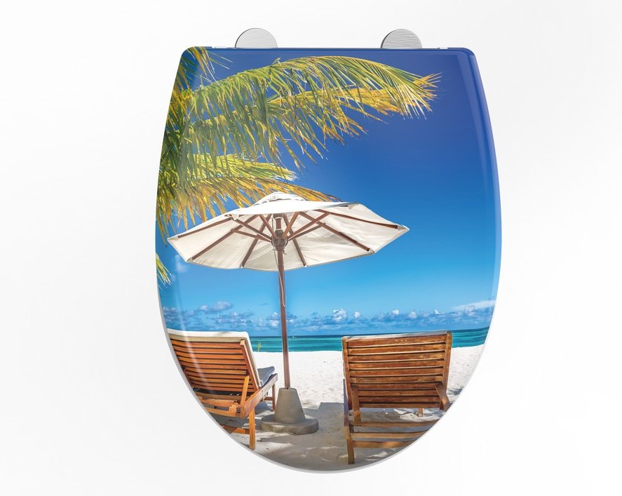 Duschwell Duroplast WC-Sitz mit Motiv Meeresblick