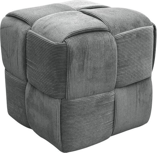 byLIVING Pouf URBAN, Breite 40 cm, Cord beige, Gestell beige