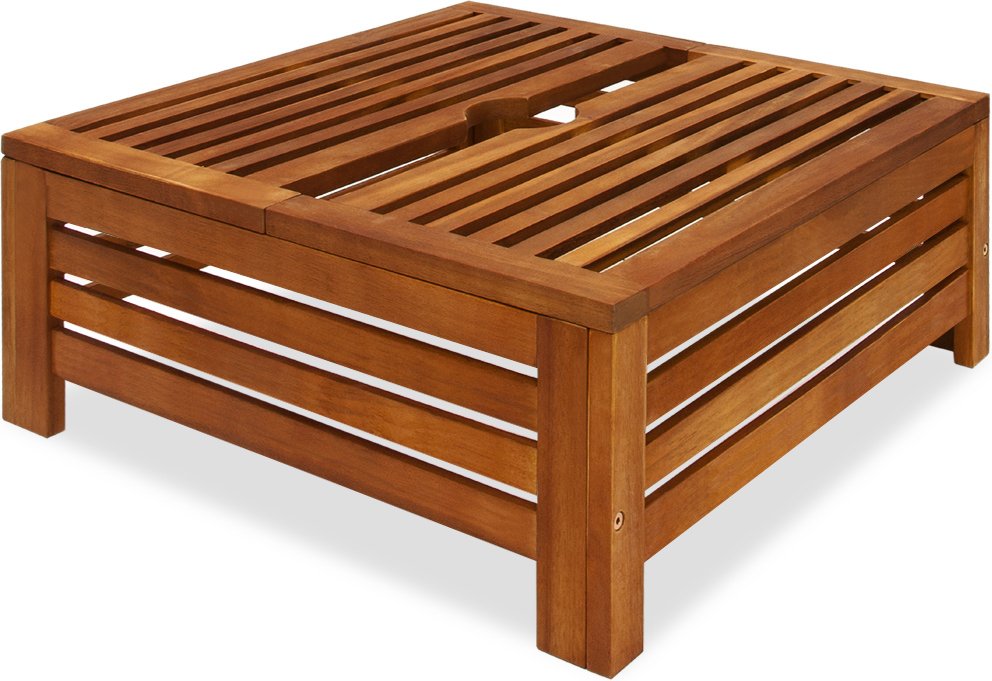 Casaria Schirmständer Abdeckung Akazie 62 x 62 x 26cm braun