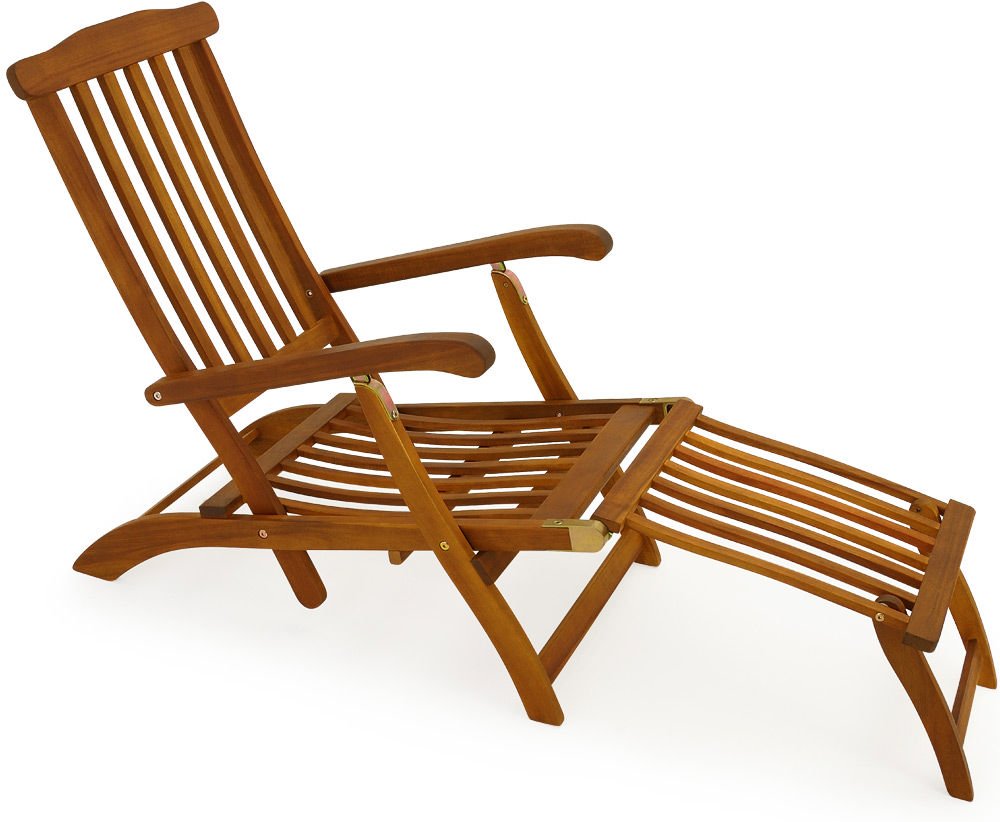 Casaria Sonnenliege Queen Mary Akazie 169 x 95 x 54cm braun