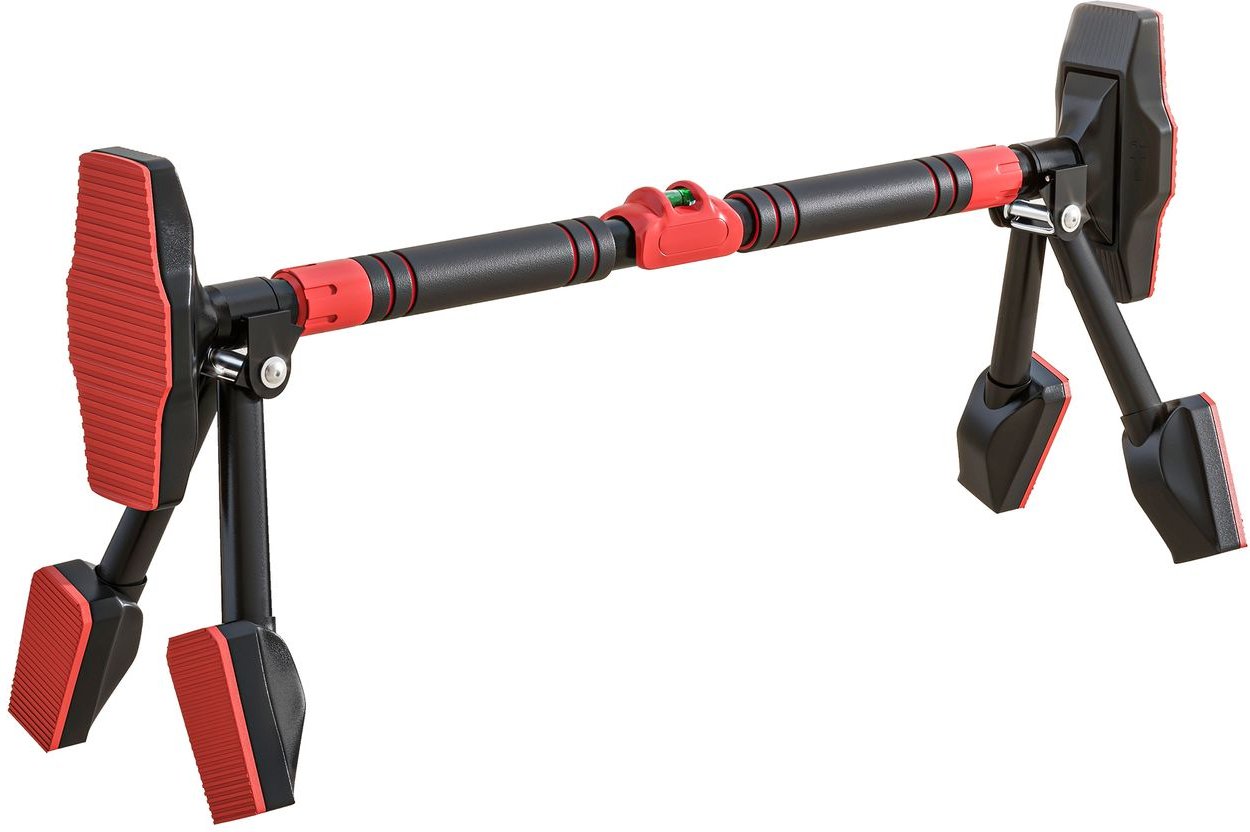 SPORTNOW Klimmzugstange, verstellbar Klimmzüge, für Türrahmen, Schwarz