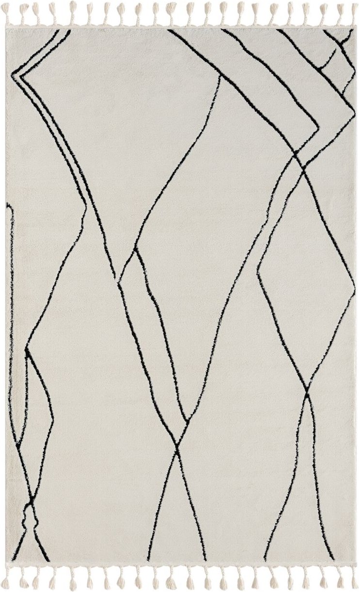 Teppich Moroccan Escape, 160 cm x 230 cm, Farbe weiß, rechteckig, Florhöhe 19mm