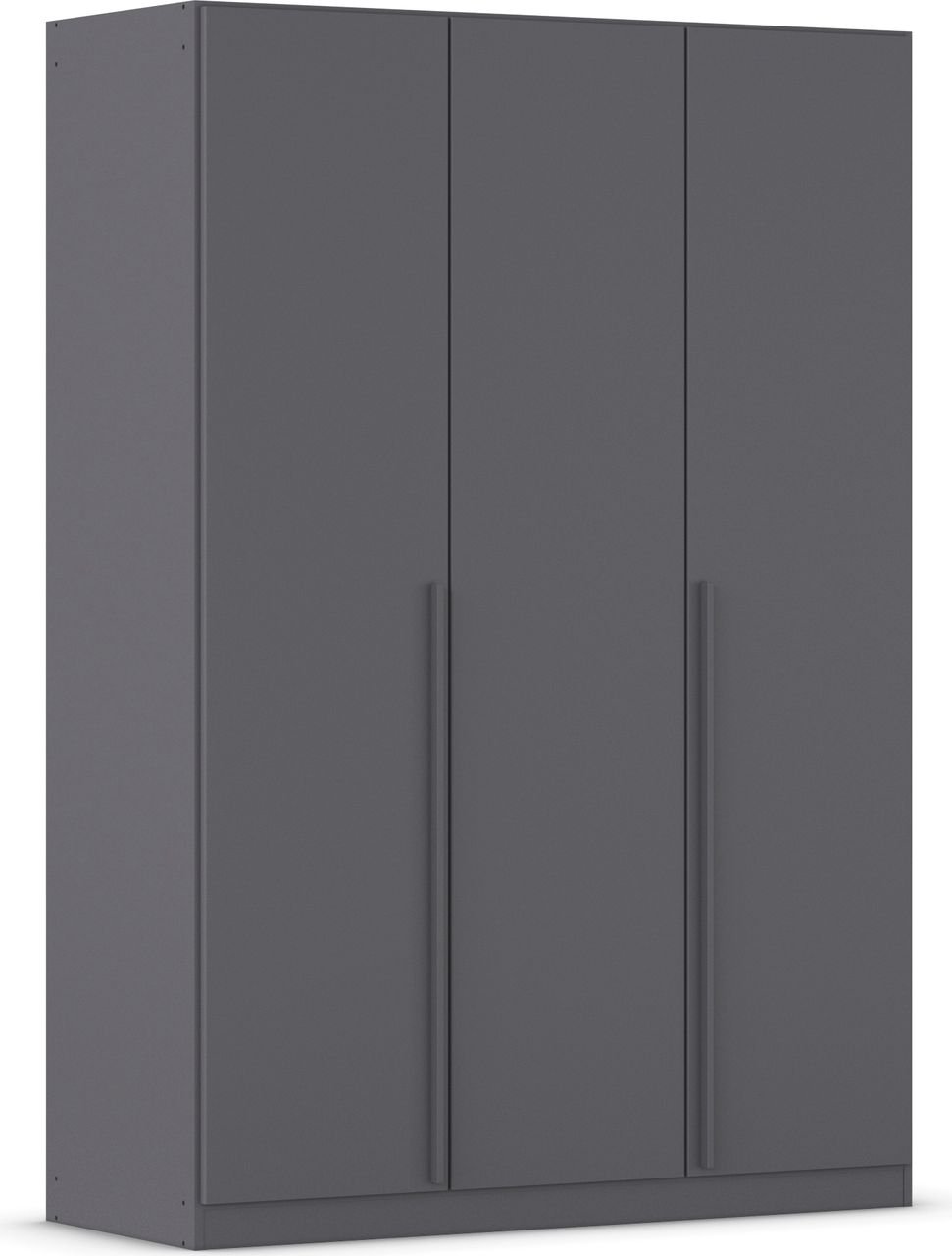 rauch Alba Kleiderschrank 3-türig, Farbe Grau metallic Breite 136 cm