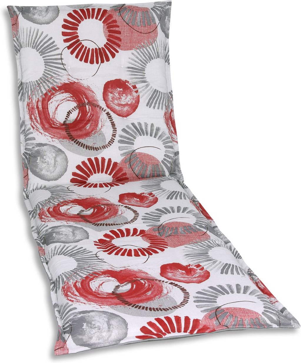 Liegenauflage Sonnenkreise rot