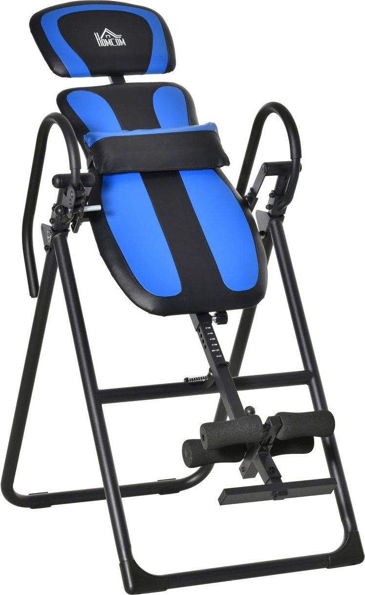 Inversionsbank eingestellt Rückenpolster Metall ABS Schwarz+Blau