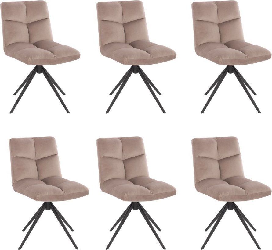 Thumbnail - HOME DELUXE Esszimmerstuhl drehbar 6er Set NODA – Hellbraun