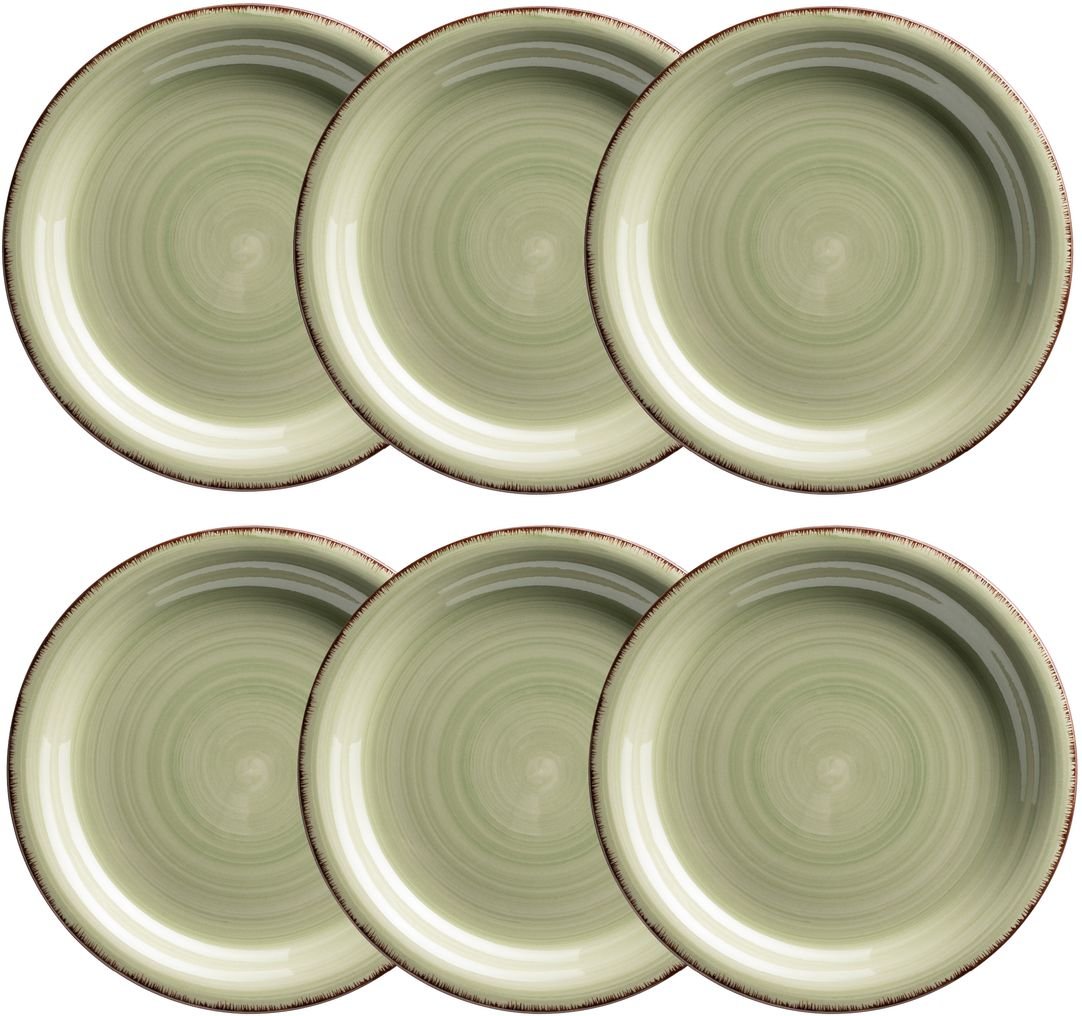 Thumbnail - Dessertteller 19,5 cm, 6-er Set, OLIVGRÜN