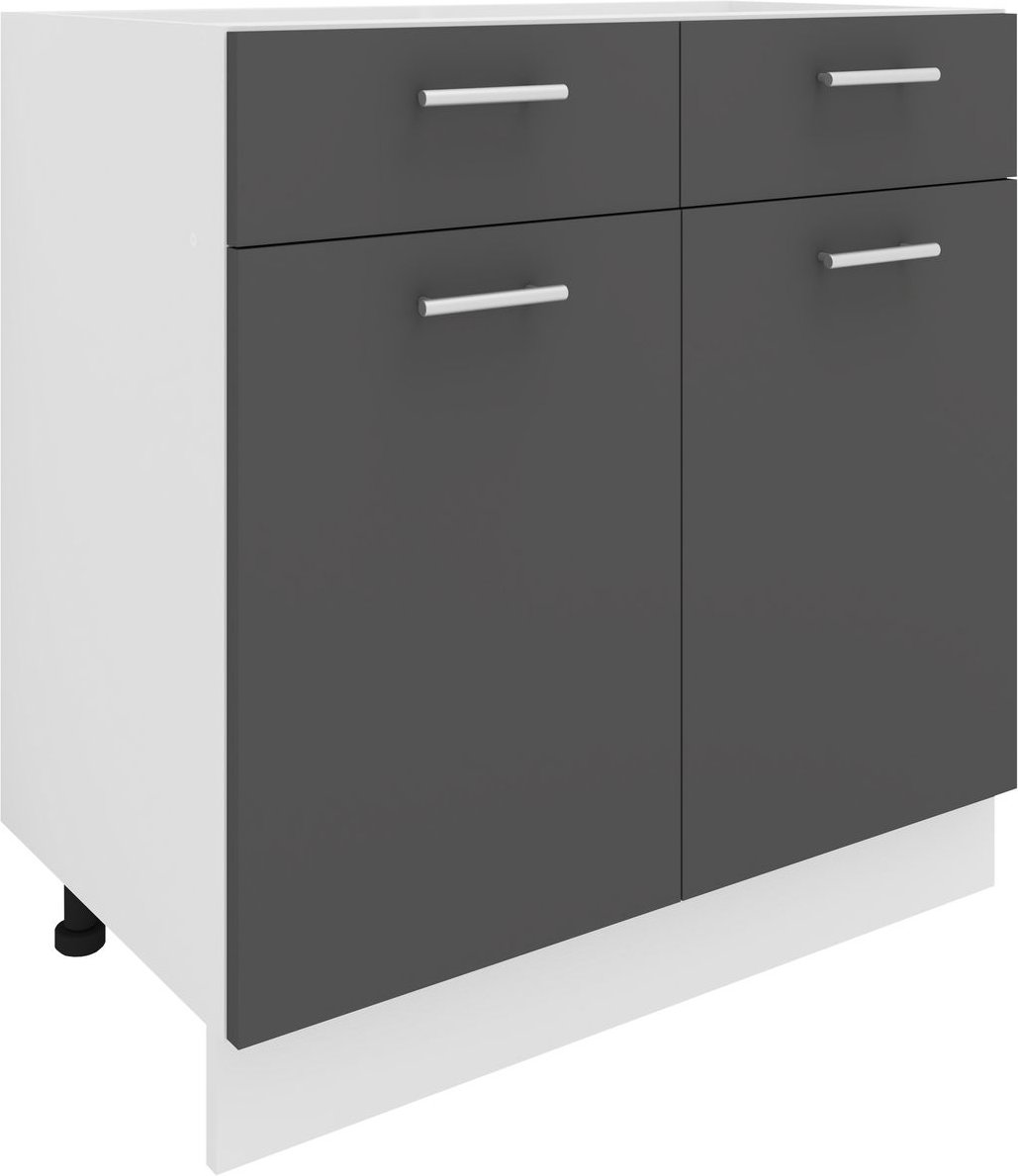 Küchenschrank Breite 80 cm Schublade Unterschrank Küche Küchenmöbel Esilo