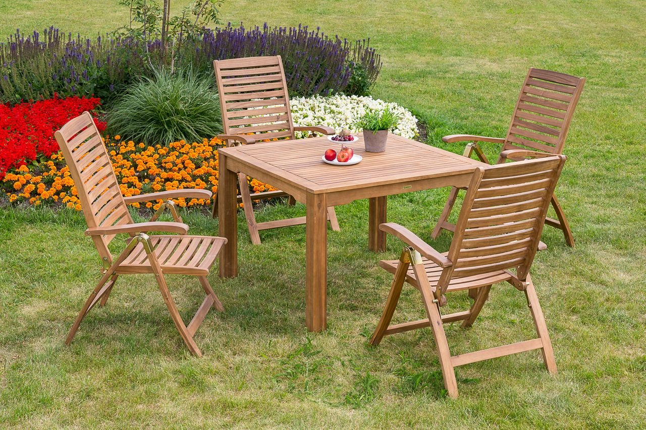Parabaiba Set 5tlg. Tisch 110x110 cm