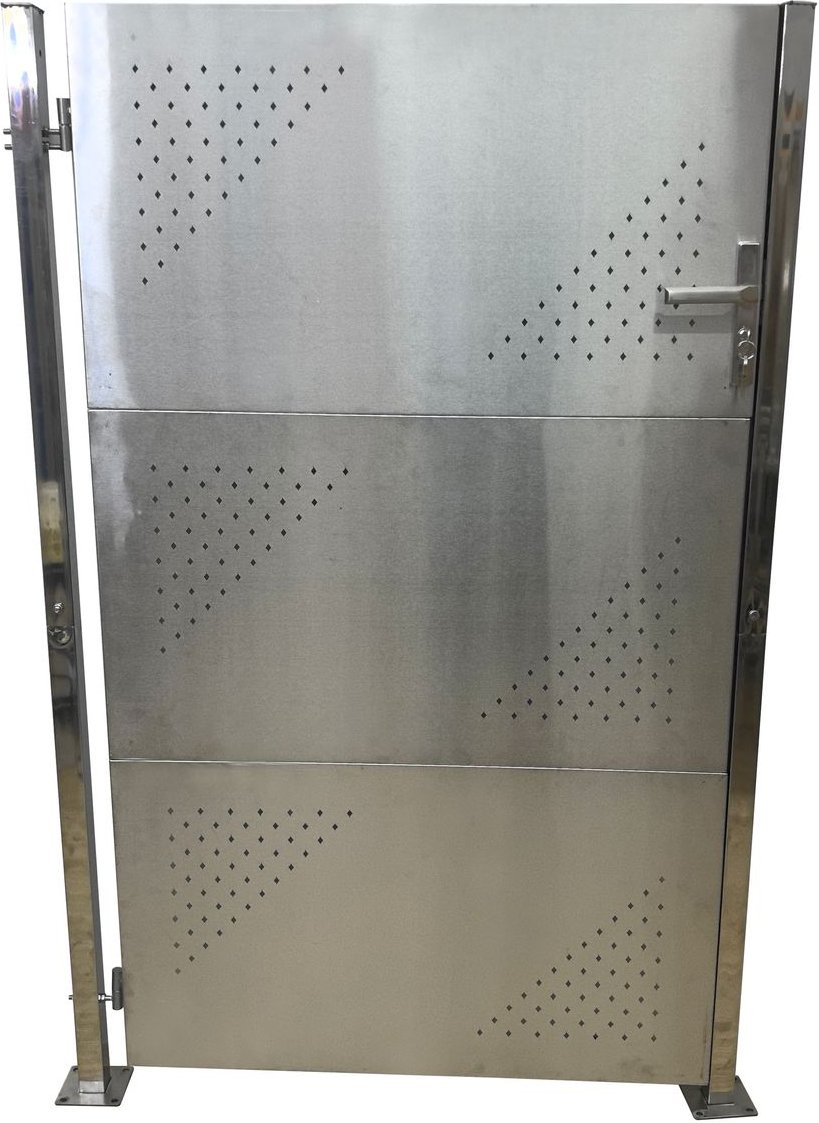 Gartentür aus rostfreiem Stahl, ca. 100 x 150 cm