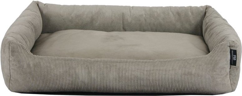 Tierbett Cordstoff fein taupe