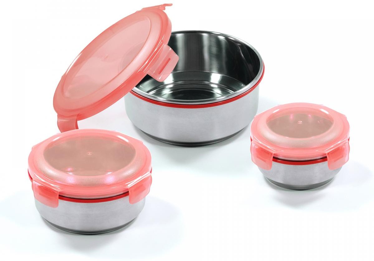 3tlg. KING® Vorratsdosen-Set KLICKBOX - Rot