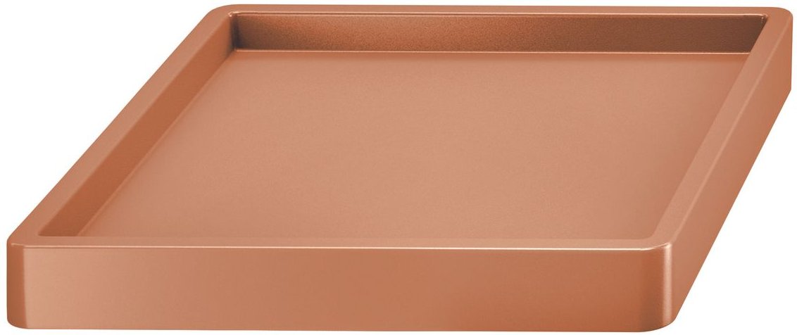 Pflanzenroller m. erhöhtem Rand // eckig // 29 x 29 x 5,5 cm // terrakotta