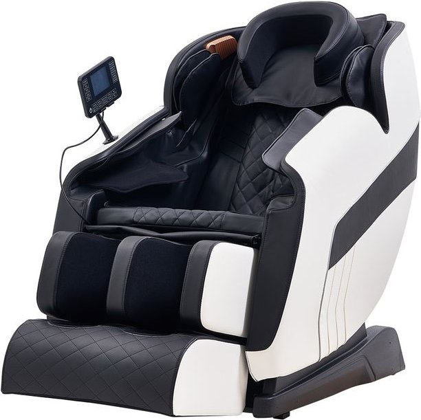 Elektrischer Massagesessel, ca. 140 x 74 x 101 cm - Schwarz / Off-White