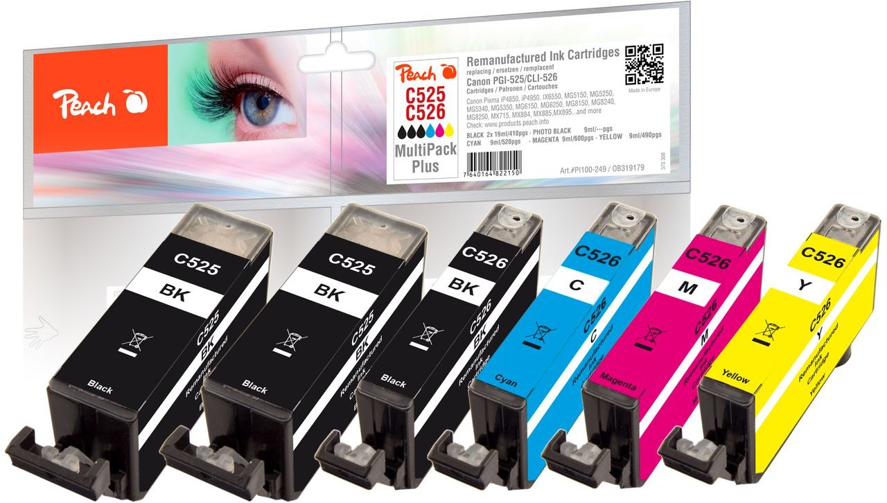 Spar Pack Plus Tintenpatronen ersetzt Canon PGI-525*2, CLI-526