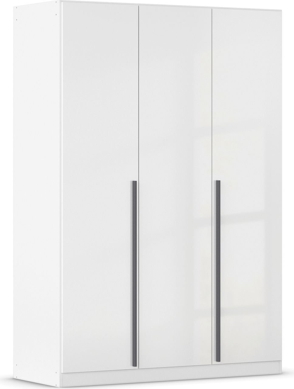 rauch Alba Kleiderschrank 3-türig, Farbe Hochglanz Weiß/Weiß Breite 136 cm