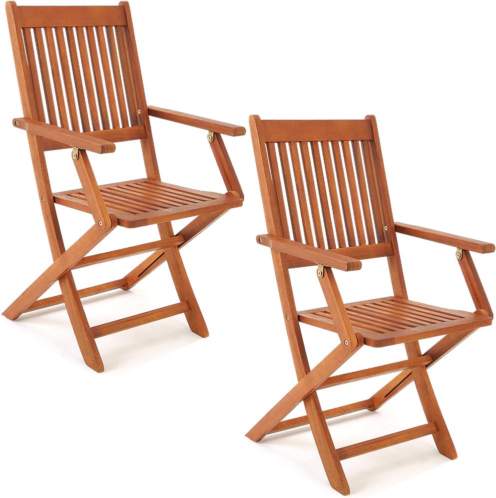 Casaria Gartenstuhl Sydney 2er-Set Akazie FSC-zertifiziert