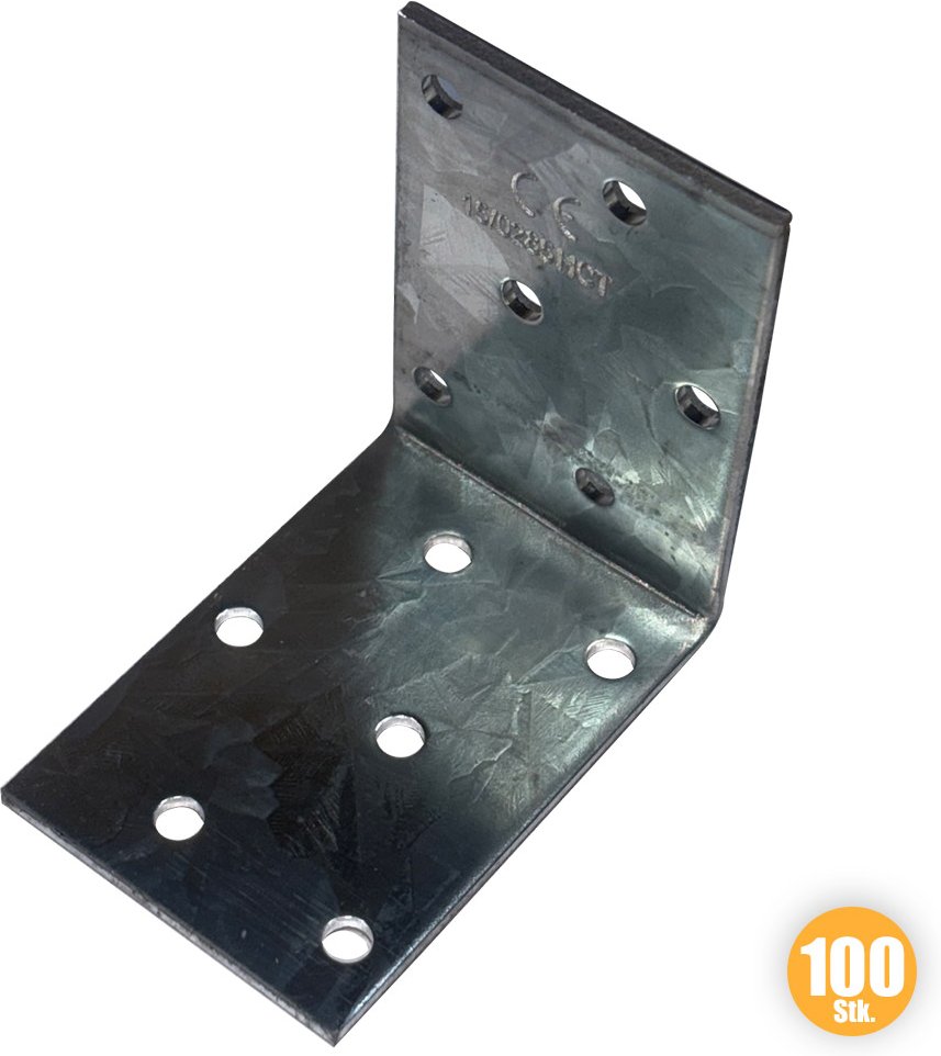 Thumbnail - Perforierter Winkelverbinder 100Stk. 60 x 60 x 40 x 2,5 mm
