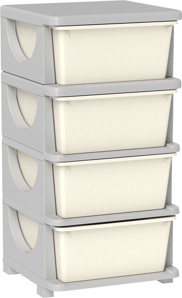 Thumbnail - HOMCOM Schubladenschrank für Kinder mit Stauraum Aufbewahrungsboxen vier Ebene