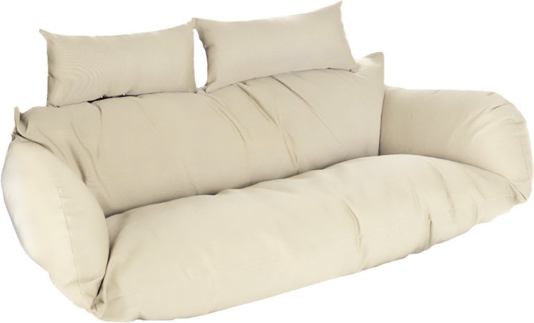 Thumbnail - Polyrattan Hängesessel Kissen TWIN - Creme