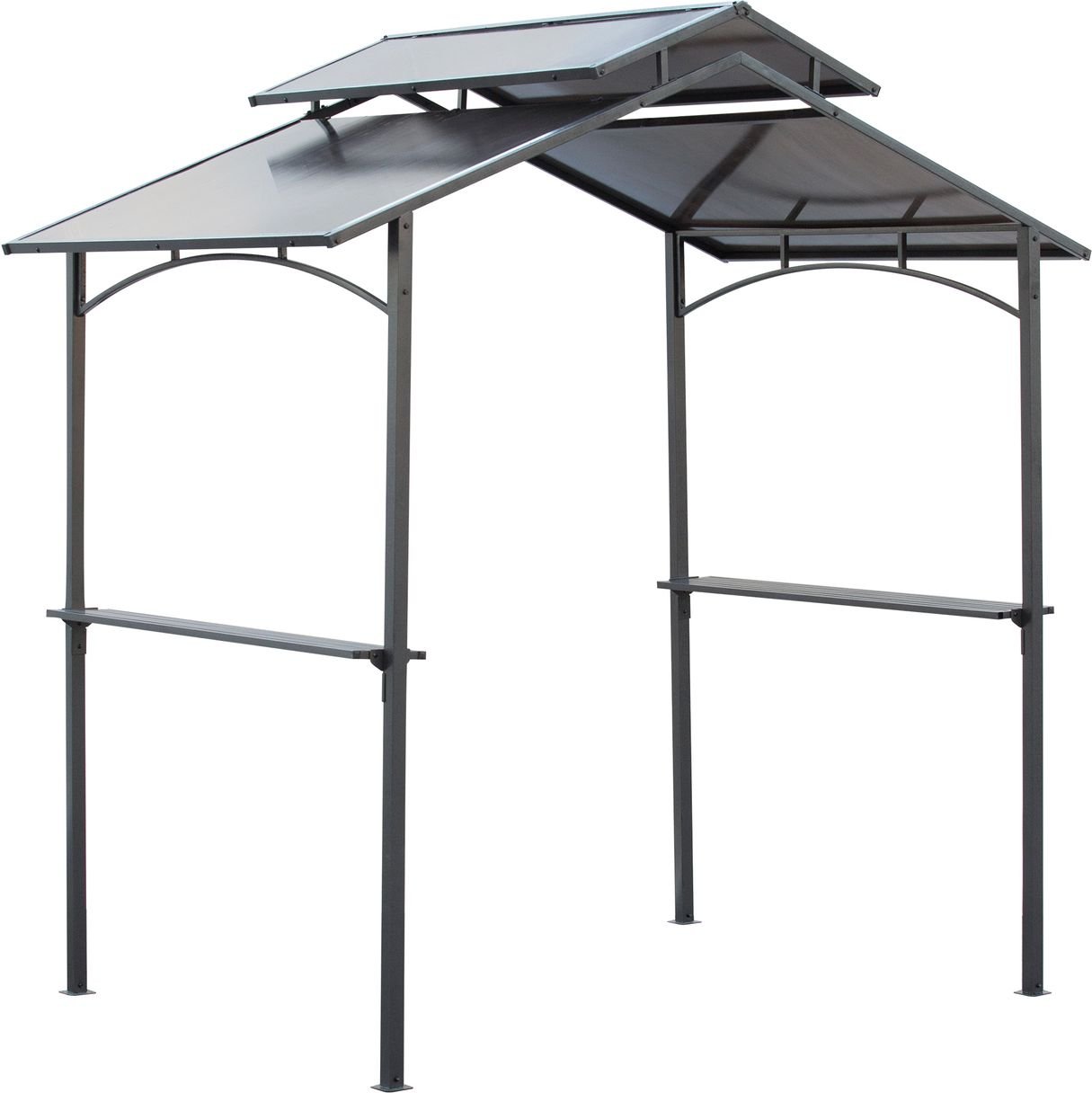 Grillpavillon mit Flammschutzdach 2,5 x 1,5m BBQ-Pavillon Stahl PC