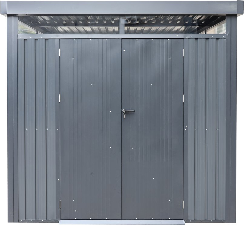 Metall-Gerätehaus "Rioja" mit Doppeltür, ca. 230 x 166 x 222 cm - Anthrazit