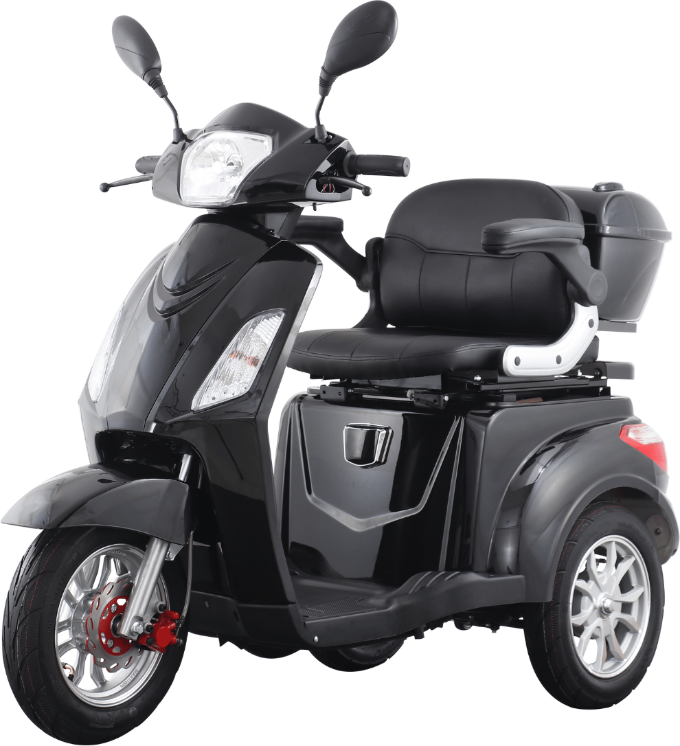 3-Rad Seniorenmobil VISTA 25 km/h – Rot, 1000 W, 50 km Reichweite, Lithium-Akku