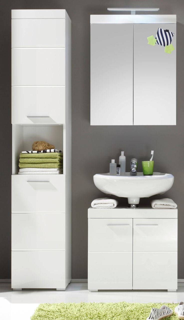 Amanda Badkombination 3-teilig Weiß Hochglanz