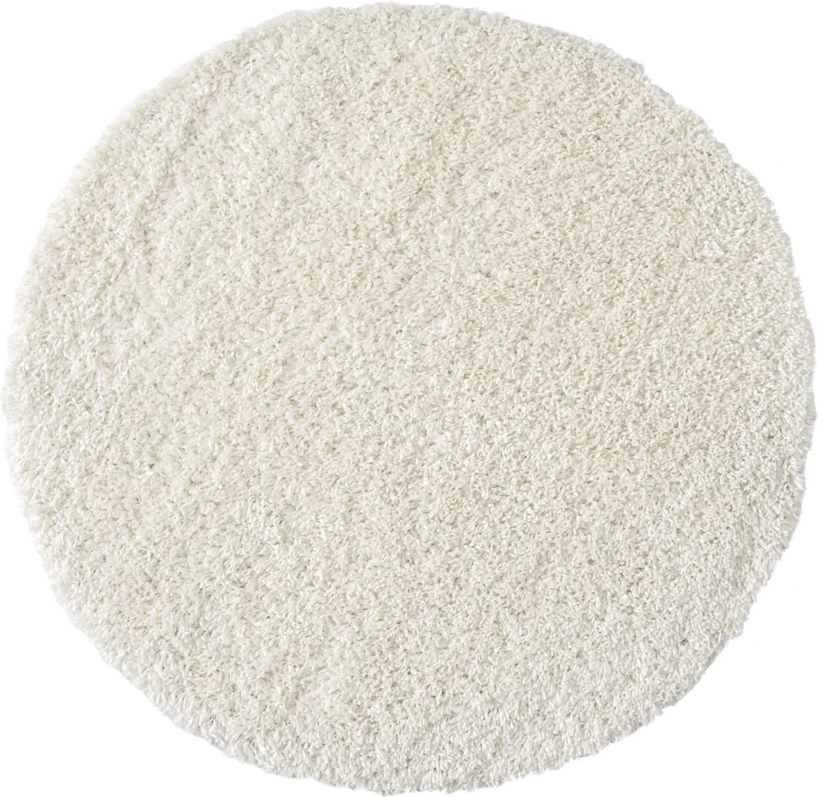 Teppich Elodie, 120cm x 120cm, Farbe Weiß, rund, Florhöhe 37mm