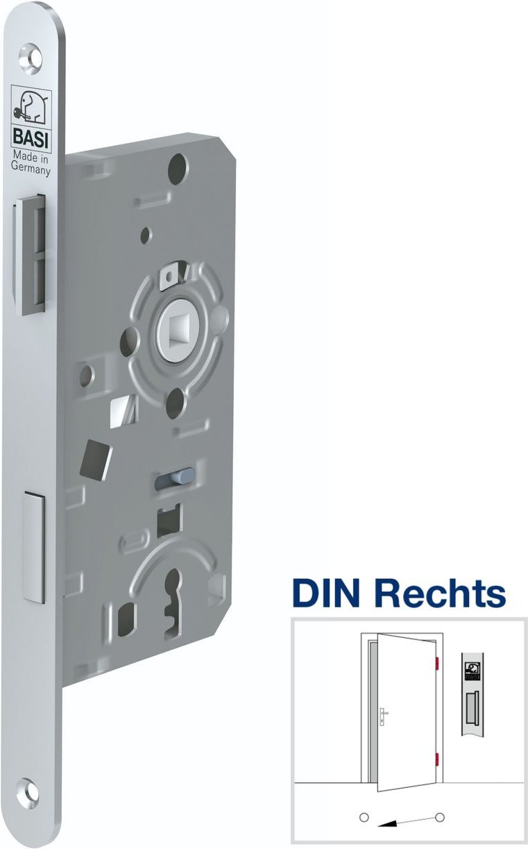 Thumbnail - Einsteck-Zimmertürschloss - ES 922 - Lochung: Buntbart - Stulp abgerundet - DIN Rechts