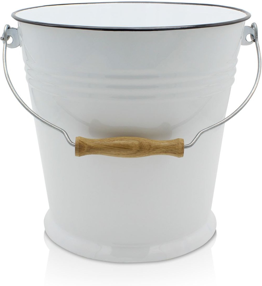 Thumbnail - Emaillierter Wassereimer weiß, 10 Liter